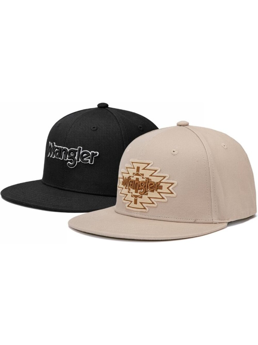 Stylish 2PCS Snapback Hat Set - Flat Brim Baseball Cap, Adjustable 7-Panel for